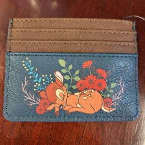 Disney Brown and Blue Bambi credit card holder